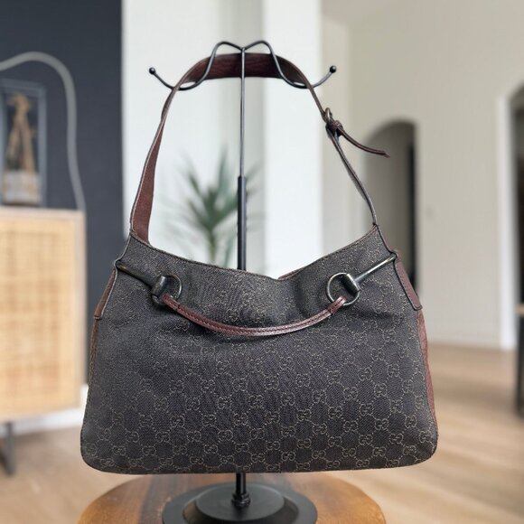 Gucci Drawstring Horsebit Hobo Brown - Picture 2 of 13
